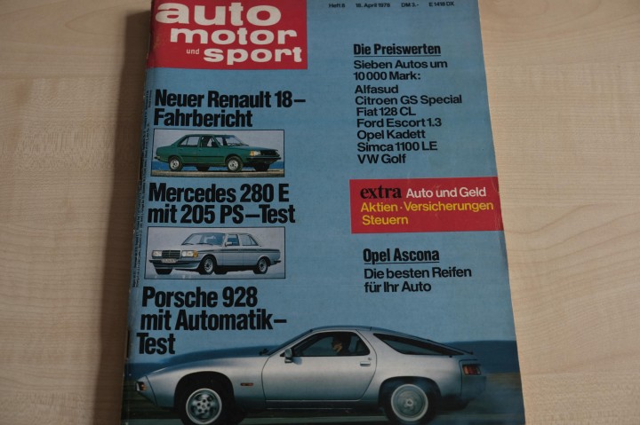 Deckblatt Auto Motor und Sport (08/1978)